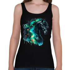 PRINTFASHION ló - Női atléta - Fekete női trikó