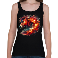 PRINTFASHION ló - Női atléta - Fekete női trikó