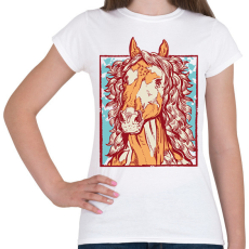 PRINTFASHION Ló - Női póló - Fehér