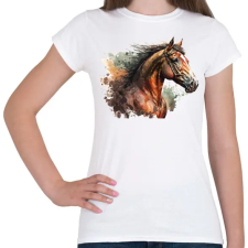 PRINTFASHION Ló  - Női póló - Fehér női póló