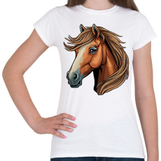 PRINTFASHION Ló - Női póló - Fehér