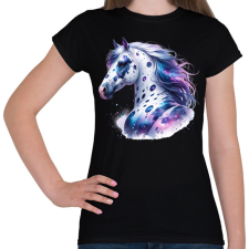 PRINTFASHION ló - Női póló - Fekete női póló