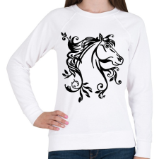 PRINTFASHION ló - Női pulóver - Fehér női pulóver, kardigán