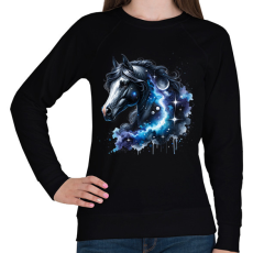 PRINTFASHION ló - Női pulóver - Fekete