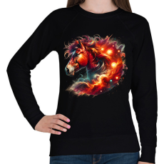 PRINTFASHION ló - Női pulóver - Fekete