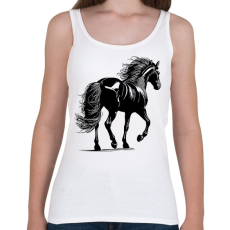 PRINTFASHION Ló rajz - Női atléta - Fehér