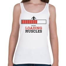 PRINTFASHION Loading Muscles - Női atléta - Fehér női trikó