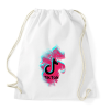 PRINTFASHION Lobogó Tik Tok logo - Sportzsák, Tornazsák - Fehér