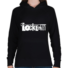 PRINTFASHION Locke and Key  - Női kapucnis pulóver - Fekete