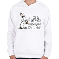 PRINTFASHION LOCSOLKODÓS PÓLÓM - Gyerek kapucnis pulóver - Fehér