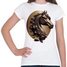 PRINTFASHION Lófej bronzból - Női póló - Fehér női póló