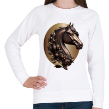 PRINTFASHION Lófej bronzból - Női pulóver - Fehér női pulóver, kardigán