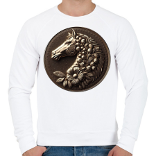 PRINTFASHION Lófej - Férfi pulóver - Fehér férfi pulóver, kardigán