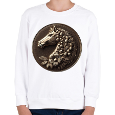 PRINTFASHION Lófej - Gyerek pulóver - Fehér gyerek pulóver, kardigán