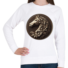 PRINTFASHION Lófej - Női pulóver - Fehér női pulóver, kardigán