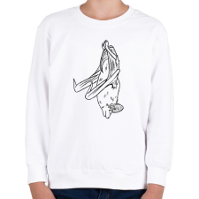 PRINTFASHION Lógó denevér - Gyerek pulóver - Fehér gyerek pulóver, kardigán