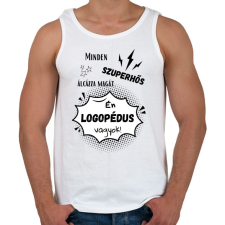 PRINTFASHION Logopédus - Férfi atléta - Fehér atléta, trikó