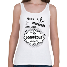 PRINTFASHION Logopédus - Női atléta - Fehér női trikó