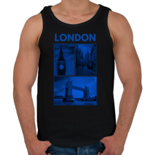PRINTFASHION LONDON BLUE - Férfi atléta - Fekete atléta, trikó
