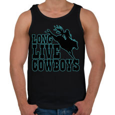 PRINTFASHION Long live cowboys - Férfi atléta - Fekete