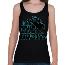 PRINTFASHION Long live cowboys - Női atléta - Fekete női trikó