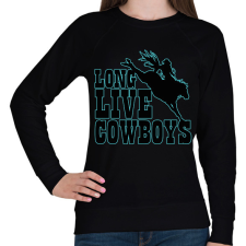 PRINTFASHION Long live cowboys - Női pulóver - Fekete női pulóver, kardigán