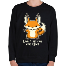 PRINTFASHION Look At All The Fox I Give - Gyerek pulóver - Fekete gyerek pulóver, kardigán