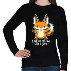 PRINTFASHION Look At All The Fox I Give - Női pulóver - Fekete