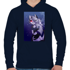 PRINTFASHION Loona - Férfi kapucnis pulóver - Sötétkék férfi pulóver, kardigán