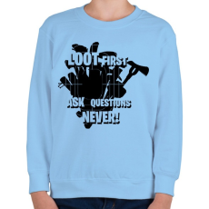 PRINTFASHION Loot first - Gyerek pulóver - Világoskék