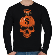 PRINTFASHION Lopott pénz - Férfi pulóver - Fekete férfi pulóver, kardigán