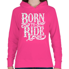 PRINTFASHION Lóra született - Női kapucnis pulóver - Fukszia női pulóver, kardigán