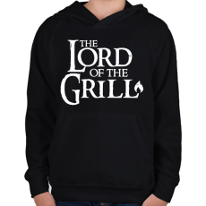 PRINTFASHION Lord of the grill fehér - Gyerek kapucnis pulóver - Fekete