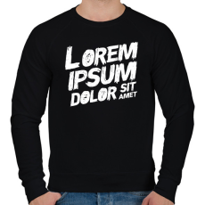 PRINTFASHION Lorem ipsum - Férfi pulóver - Fekete