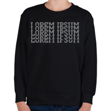 PRINTFASHION Lorem ipsum - Gyerek pulóver - Fekete gyerek pulóver, kardigán