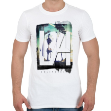 PRINTFASHION Los Angeles - Férfi póló - Fehér férfi póló