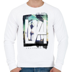 PRINTFASHION Los Angeles - Férfi pulóver - Fehér