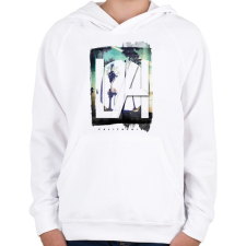 PRINTFASHION Los Angeles - Gyerek kapucnis pulóver - Fehér gyerek pulóver, kardigán