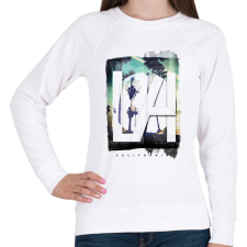 PRINTFASHION Los Angeles - Női pulóver - Fehér női pulóver, kardigán