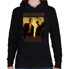 PRINTFASHION LOS HERMANOS GECKO - Női kapucnis pulóver - Fekete női pulóver, kardigán