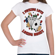 PRINTFASHION Losing money - Női póló - Fehér