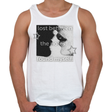 PRINTFASHION Lost Between the notes, I found myself - Férfi atléta - Fehér