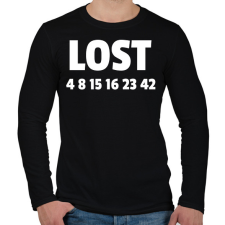 PRINTFASHION LOST - Férfi hosszú ujjú póló - Fekete férfi póló