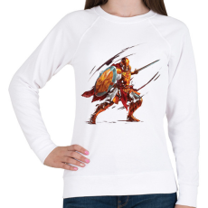 PRINTFASHION Lovag - Női pulóver - Fehér