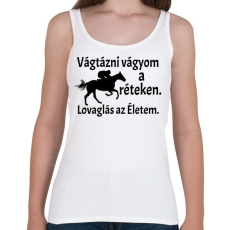 PRINTFASHION Lovaglás az életem - Női atléta - Fehér