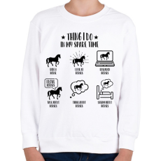 PRINTFASHION Lovas dolgok - Gyerek pulóver - Fehér