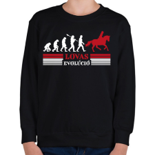 PRINTFASHION Lovas evolúció - Gyerek pulóver - Fekete gyerek pulóver, kardigán