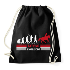 PRINTFASHION Lovas evolúció - Sportzsák, Tornazsák - Fekete tornazsák