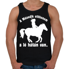 PRINTFASHION lovas - Férfi atléta - Fekete atléta, trikó