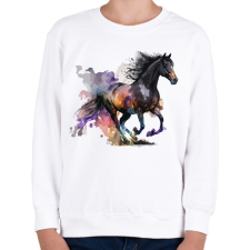 PRINTFASHION Lovas - Gyerek pulóver - Fehér gyerek pulóver, kardigán
